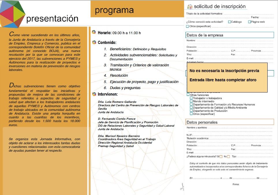 Sesión informativa subvenciones